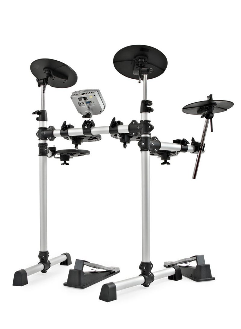 Medeli DD400 Digital Drums Series – Electronic Drum Set | 7 Pads | 108 Sounds | 10 Kits | Silver - Image 2