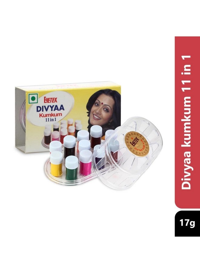 Liquid Kumkum Bindi: 11 Color 1.5gm Each - Eyetex Divyaa Kumkum