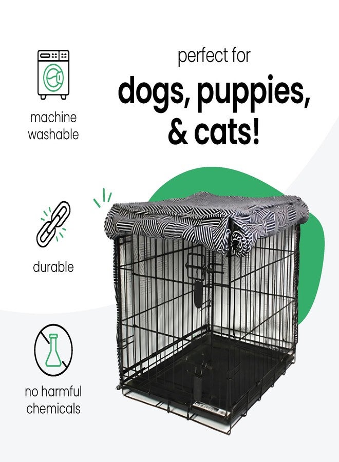 Molly Mutt Rough Gem Dog Crate Cover, 100% Cotton Canvas Cover with 2 Roll-Up Panels, Ideal for Dog or Cat Crate, Durable, Washable, and Free of Harmful Chemicals, 30" x 21" x 24" - Image 3