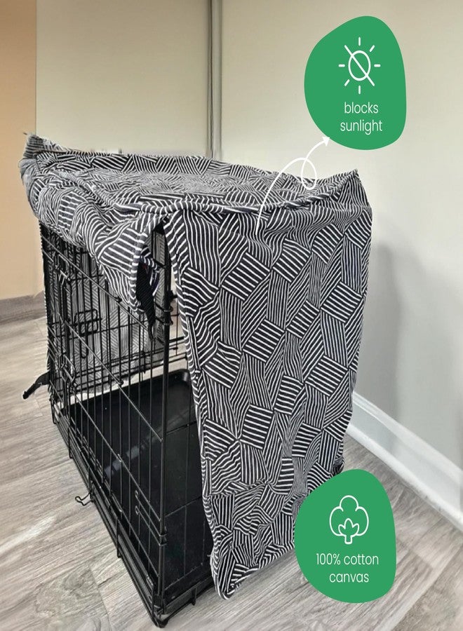 Molly Mutt Rough Gem Dog Crate Cover, 100% Cotton Canvas Cover with 2 Roll-Up Panels, Ideal for Dog or Cat Crate, Durable, Washable, and Free of Harmful Chemicals, 30" x 21" x 24" - Image 4
