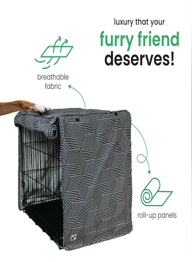Molly Mutt Rough Gem Dog Crate Cover, 100% Cotton Canvas Cover with 2 Roll-Up Panels, Ideal for Dog or Cat Crate, Durable, Washable, and Free of Harmful Chemicals, 30" x 21" x 24" - Image 5