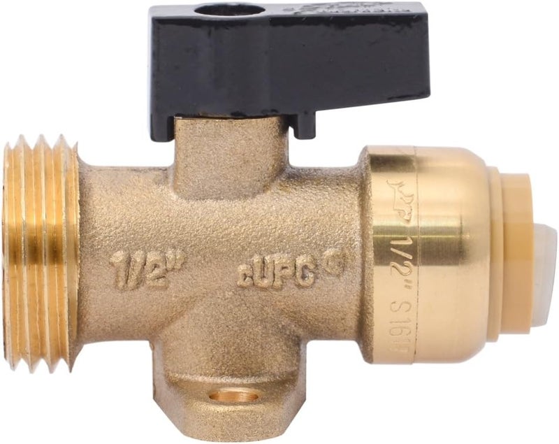 SharkBite 1/2 Inch x 3/4 Inch MHT Washing Machine Straight Valve, Push to Connect Brass Plumbing Fitting, PEX Pipe, Copper, CPVC, PE-RT, HDPE, 25559LF - Image 3
