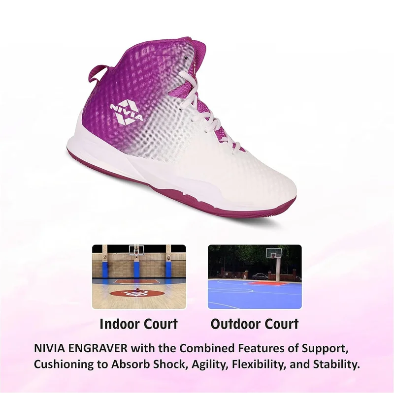Nivia  Engraver Basketball Shoes for Men for Men | Best Price UAE