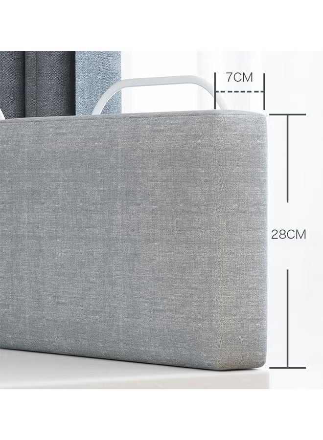 Bed Rails for Toddler, Bed Rail Guard for Kids, Reinforced Soft Anti-Collision Bed Fence Protector, Height Adjustable Bed Guard Rail, Infant Sleeping Protective Rail Easy Installationl (4 PCS-Grey) - Image 2