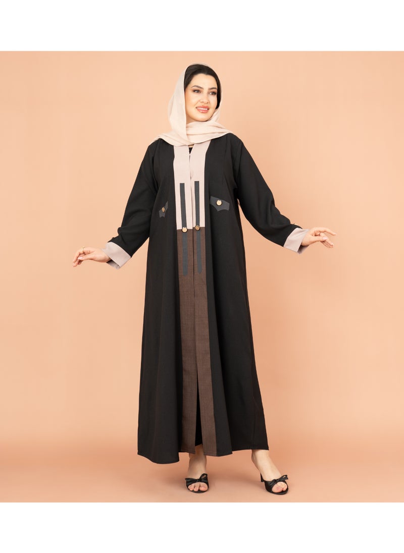 IKKXA Dual Tone Grace Abaya  - Image 1