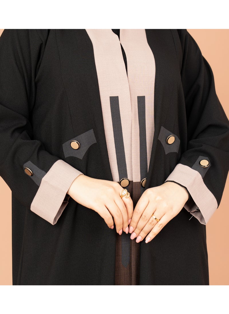 IKKXA Dual Tone Grace Abaya  - Image 4