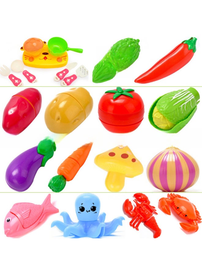 Fruit Cutting Toys Children Play House Cutting Fruit Toys Children's Cake Toys Suit-Color:Sweet Potato - Image 2