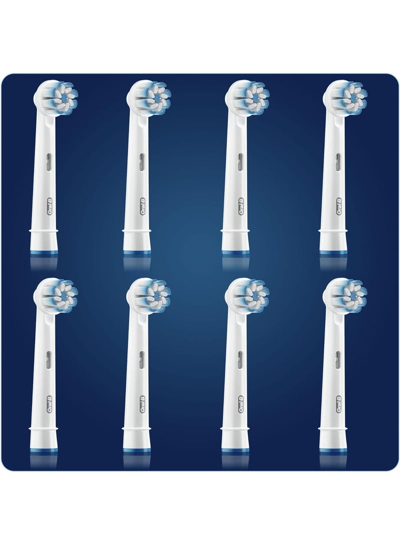 Oral-B Sensitive Clean Replacement Brush Heads x 8 Original Refill for Electric Toothbrush, White, 200 Gram - Image 5