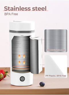 Generic Travel Electric Kettle, Small Portable Kettle with Non-stick Coating, Travel Tea Kettle Automatic Shut off, Portable Water Boiler, 350ml Travel Electric Kettle (White)  - Image 4