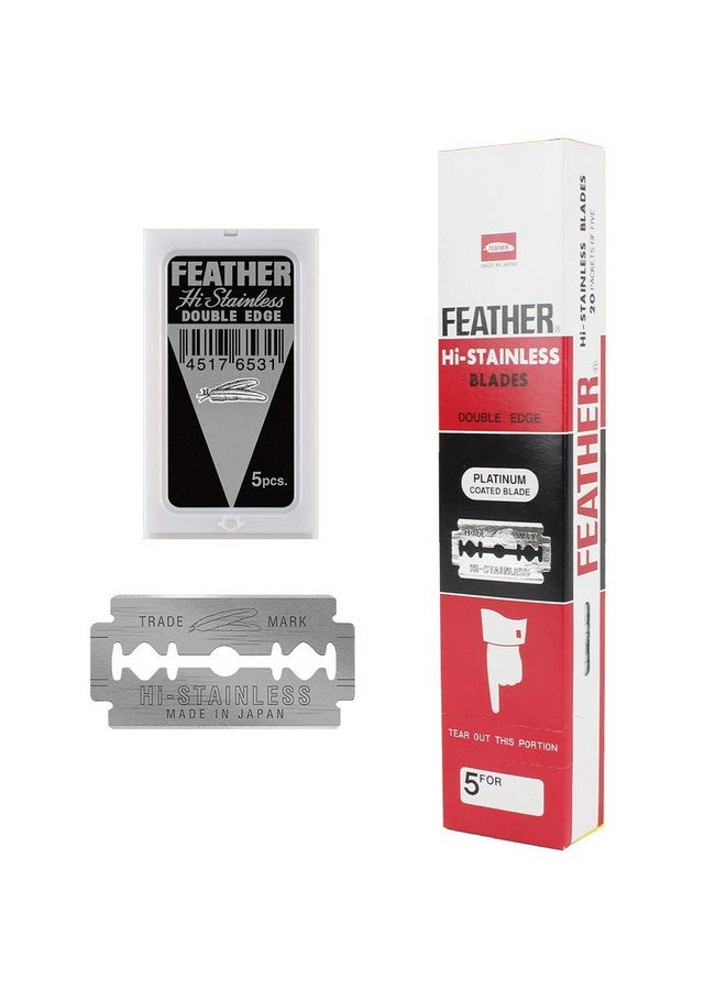 Feather Eather Double Edge Safety Razor Blades 100 Count - Image 1
