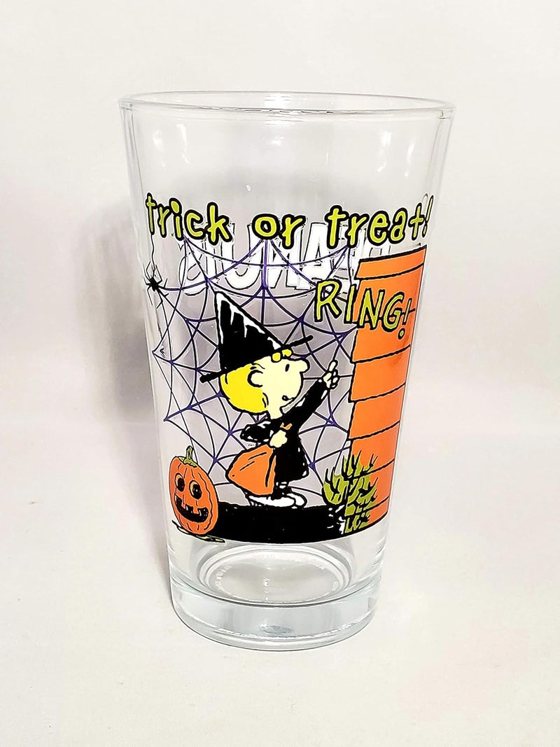 ICUP Peanuts Spooky Halloween Pumpkin Fun 4 Pc Pint Glass Set - Image 5