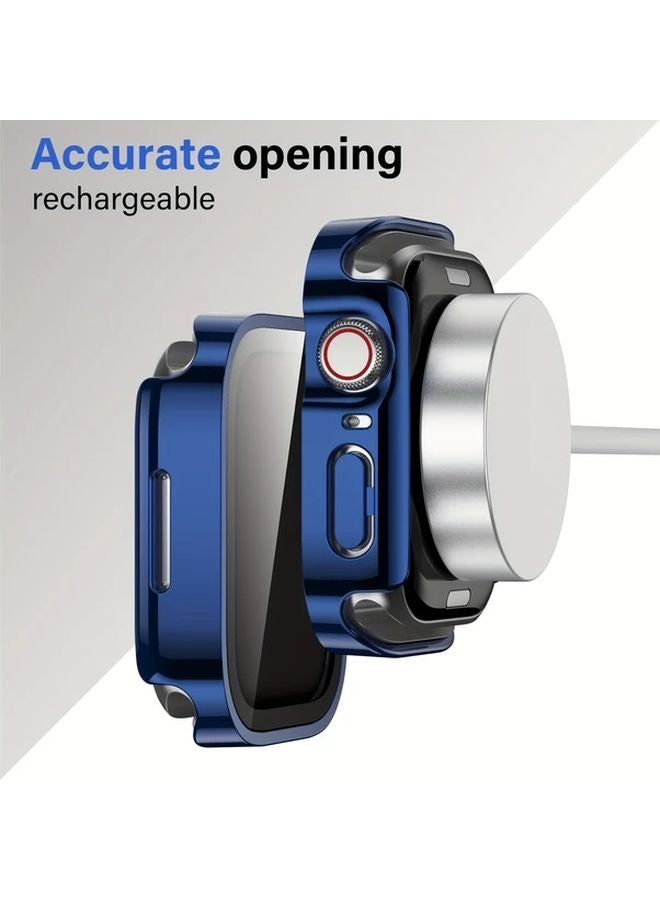Black Transparent Hard PC Case with Tempered Glass Screen Protector for Apple Watch Series 10 9 8 7 6 5 4 SE 42mm 46mm 45mm 41mm 44mm 40mm - Image 4