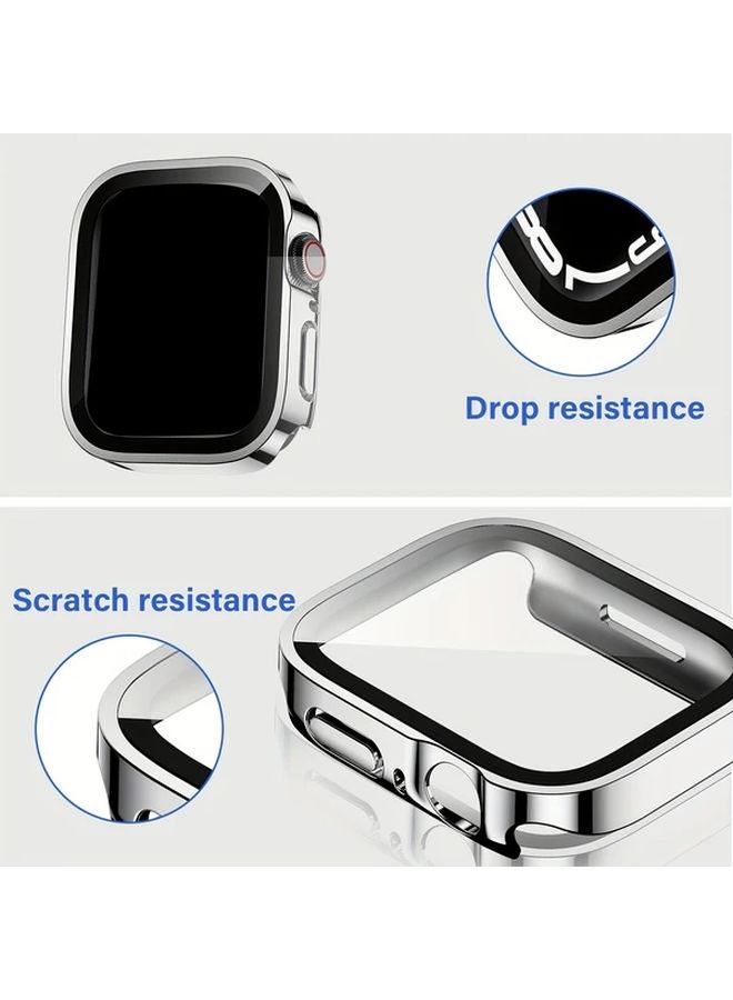 Black Transparent Hard PC Case with Tempered Glass Screen Protector for Apple Watch Series 10 9 8 7 6 5 4 SE 42mm 46mm 45mm 41mm 44mm 40mm - Image 5