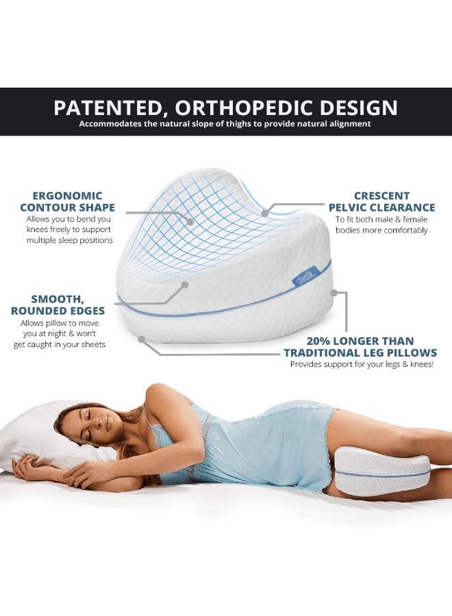 Contour Legacy Leg  Knee Foam Support Pillow for Side Sleepers Soothing Relief for Back HIPS Knees Joints Nerves  Muscles - Image 5