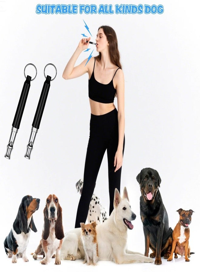 CdbC Dog Whistle - 2Pack Dog Whistle to Stop Barking Neighbor's Dog, Adjustable Ultrasonic Silent Dog Whistle,Helpful for Training Recall (Black with Lanyard) - Image 5