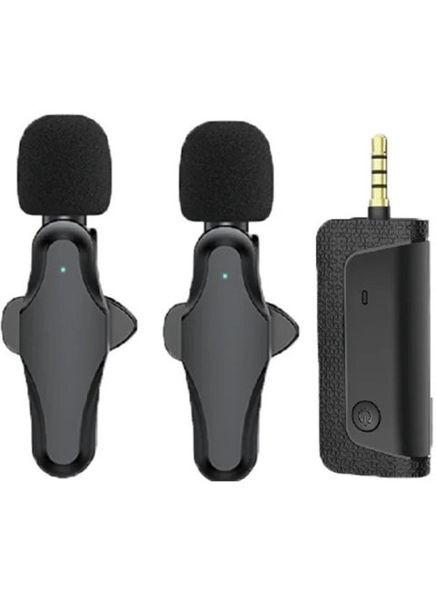 Wireless Lavalier Microphones for iPhone, iPad, Android, Camera, USB-C Microphone, 7-Hour Battery, Mini Microphone with Noise Reduction for Video Recording, Vlog, YouTube, TikTok