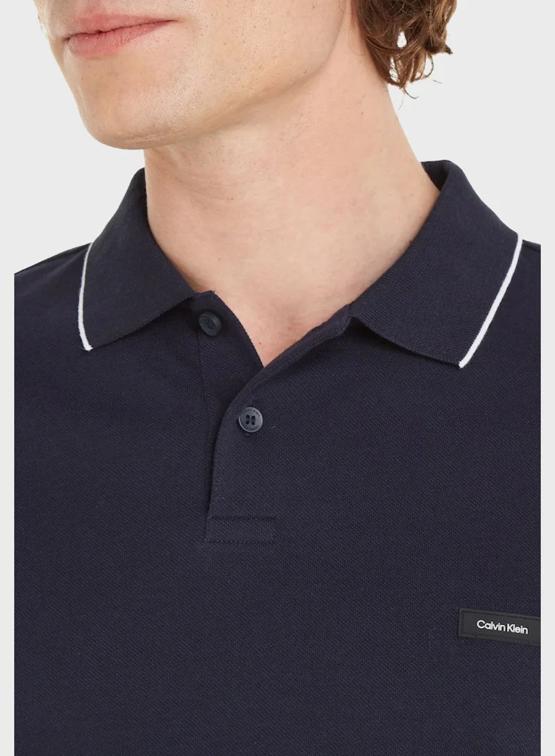 CALVIN KLEIN Logo Pique Polo