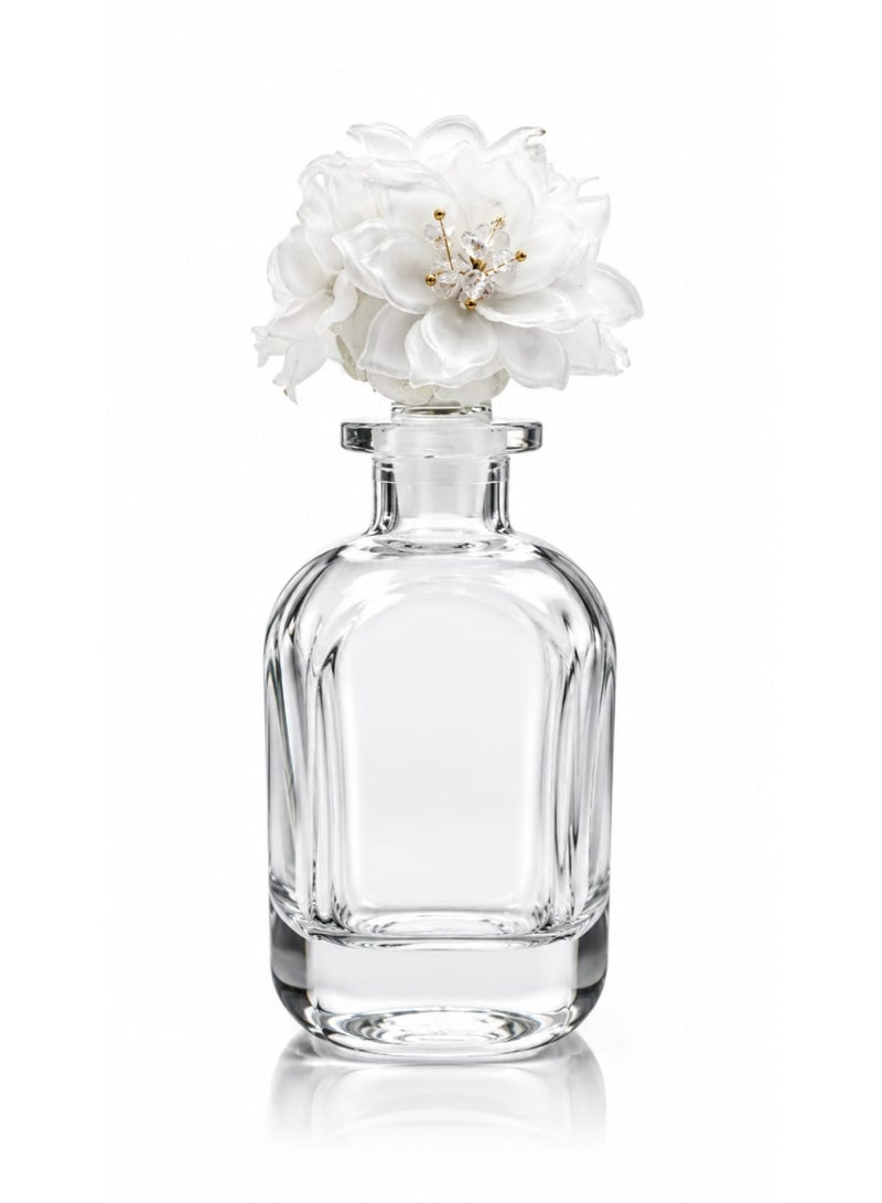 رادین زجاجة عطر فاخرة فارغة 150 مل مع غطاء زهري | زجاجة عطر زخرفية لتخزين العطور والزيوت العطرية والروائح - Image 2