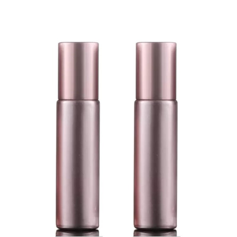 Devinez Multipurpose Rose Gold Color Roll On Glass Bottle with steel Ball, 10 ml with Cap (Pack of 2), for Beauty, Essential Oils, Blends, Skin Care, Travel, Toners, Cosmetic & DIY - Image 1
