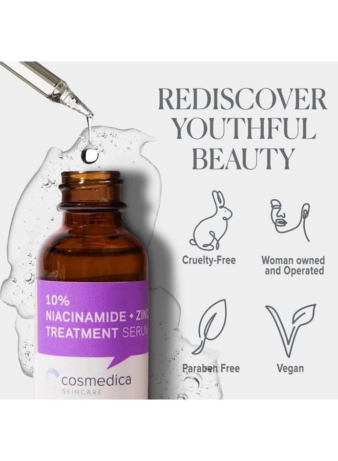 Cosmedica Skincare سيروم علاج النياسيناميد + الزنك مع حمض الهيالورونيك، 1 أونصة - Image 4