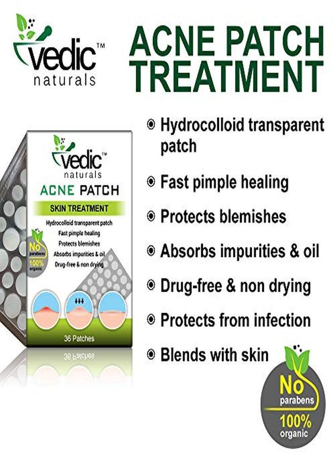 S Acne Pimple Patch For Skin Treatment Cover With 100% Hydrocolloid Transparent Patch Fast Pimple Healing  Free & Non Drying  36 Patches
