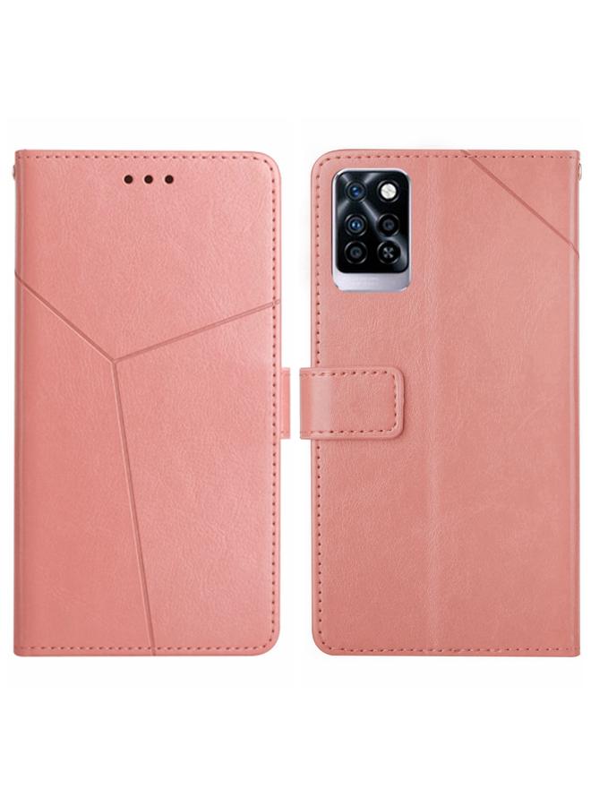 اس-توب جراب لهاتف Infinix Note 10 Pro HT01 جراب هاتف جلدي قابل للطي بنمط على شكل حرف Y - Image 1