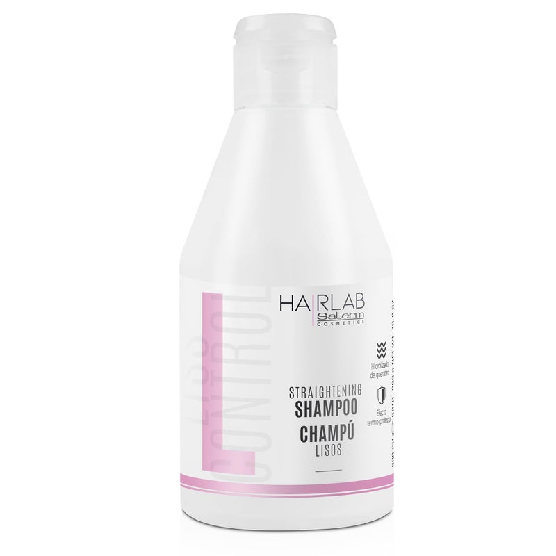SALERM - Keratin Shampoo - Lisos Hair Lab - 300 ml - Controls Hair Frizz - Smooth and Straight - With Heat Protector - Eases Styling - Sulfate-Free and Paraben-Free Shampoo - Image 1