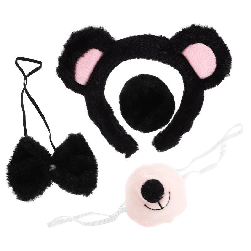 1 Set Ears Headband Cute Animal Ears Hairband For Party Cosplay Fun Bear Ears Headband Adorable Bear Ears Headband For Women - Image 3