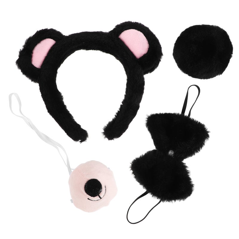 1 Set Ears Headband Cute Animal Ears Hairband For Party Cosplay Fun Bear Ears Headband Adorable Bear Ears Headband For Women - Image 4