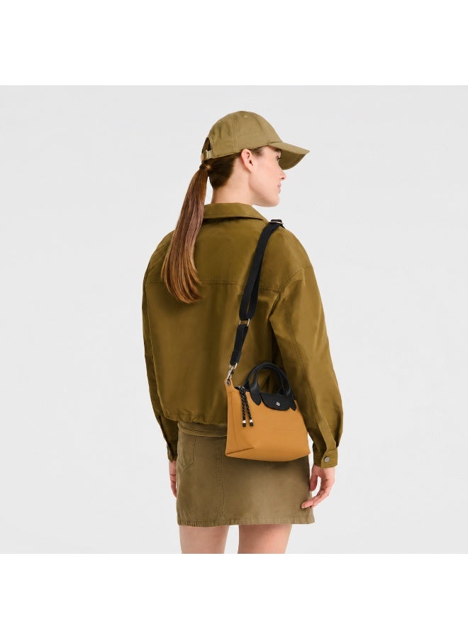 Longchamp Energy Series Mini Tote Bag with Detachable Strap, Warm Mustard Yellow, Waterproof - Image 2