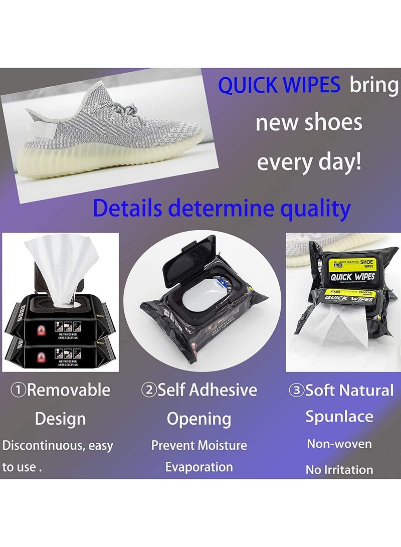 2-Pack Shoe Sneaker Wipes Cleaner Quick Wipes Disposable  - Image 5