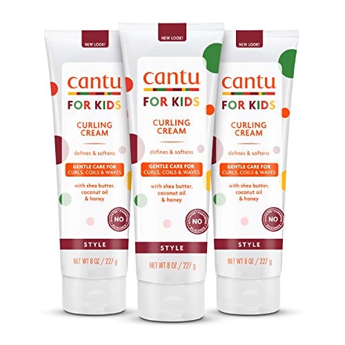 Cantu Care for Kids Paraben & Sulfate-free Curling Cream with Shea Butter, 8 oz (Pack of 3) - Image 1