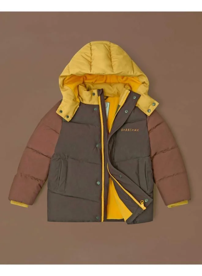 Roarsome Puffer Jacket - Brown