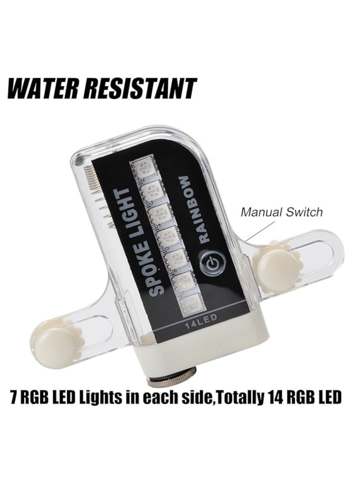Generic LED Bike Wheel Lights, Waterproof Cool Bicycle Tire Light, Safety Spoke Lights for Kids Boys Girls Men Women Night Riding, 30 Fun Bright Patterns, Auto u0026 Manual Dual Switch, with Battery  - Image 3