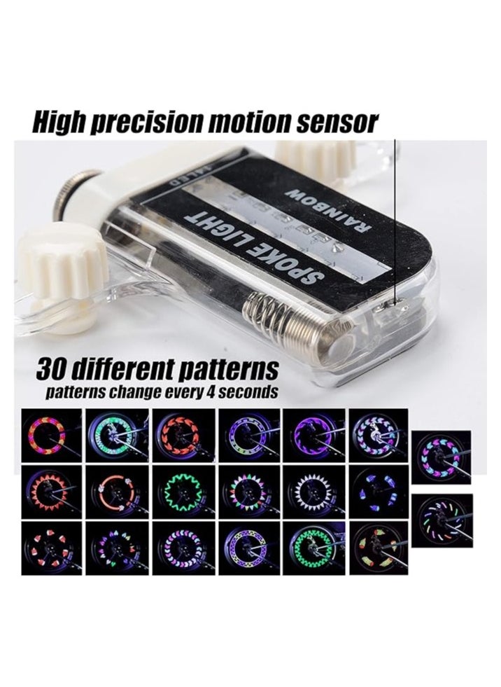Generic LED Bike Wheel Lights, Waterproof Cool Bicycle Tire Light, Safety Spoke Lights for Kids Boys Girls Men Women Night Riding, 30 Fun Bright Patterns, Auto u0026 Manual Dual Switch, with Battery  - Image 2