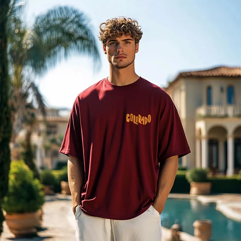 NOBERO  Graphic Print Oversized T-Shirt for Men for Men | Best Price UAE