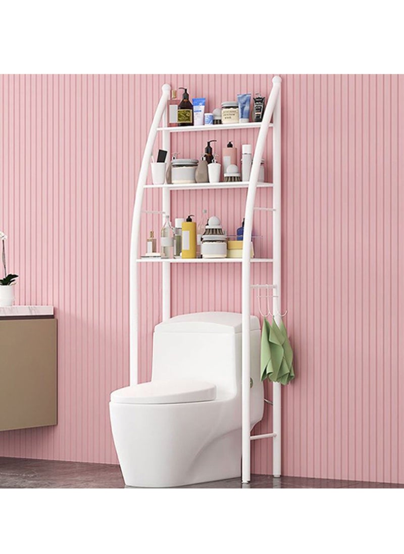 ECARES ECARES® Over the Toilet Storage Rack, 3 Tier, Bathroom Organizer, Commode Shelving Organizer, Freestanding Shelf, Space Saver, Heavy Duty, Sturdy, Anti Tilt, for Toilet, Laundry, Restroom, White.  - Image 1