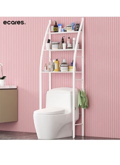 ECARES ECARES® Over the Toilet Storage Rack, 3 Tier, Bathroom Organizer, Commode Shelving Organizer, Freestanding Shelf, Space Saver, Heavy Duty, Sturdy, Anti Tilt, for Toilet, Laundry, Restroom, White.  - Image 1