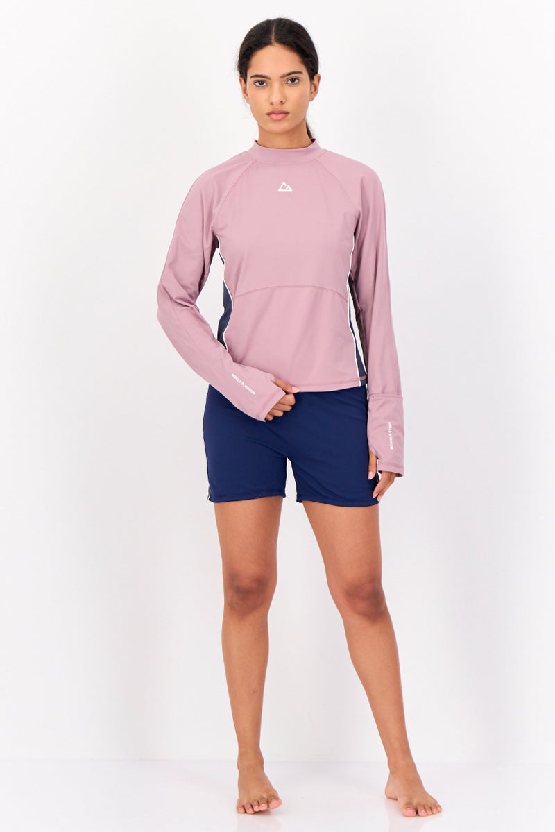 GIORDANO Women G Motion Long Sleeves Swimwear Rash Guard, Multicolor  - Image 4