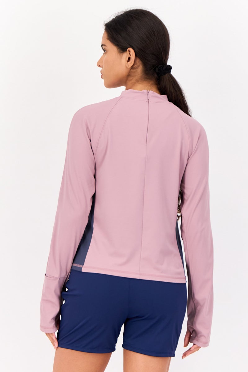 GIORDANO Women G Motion Long Sleeves Swimwear Rash Guard, Multicolor  - Image 3