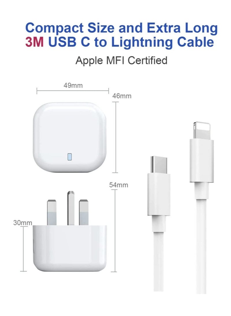 MUNTAQI iPhone 20W USB C Fast Charger, iPhone Fast Charger Plug fast Charger Power and 1M iPhone USB C Charger Cable Compatible with iPhone 13 12 11 Pro Max Mini X XR Xs/X/8 Plus/iPad - Image 4