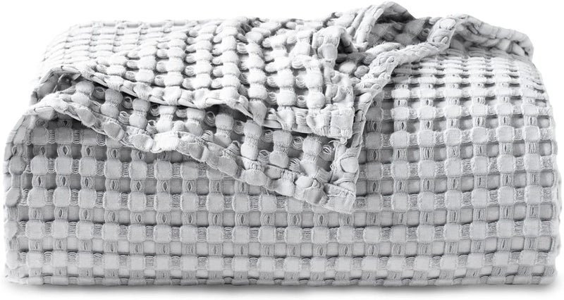 Moro Moro 3 Cotton Waffle Blanket - Waffle Weave Blanket Queen Size, Soft Lightweight Bed Blanket for All Season 220x240