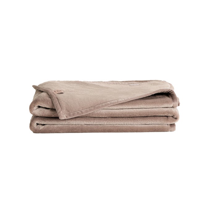 LIL MARSH TRAVELER TRAVEL BLANKET FAUX FUR BLANKET DURABLE LIGHTWEIGHT EXTRA SOFT BLANKET MOCHA SHAR PEI 50 X 60