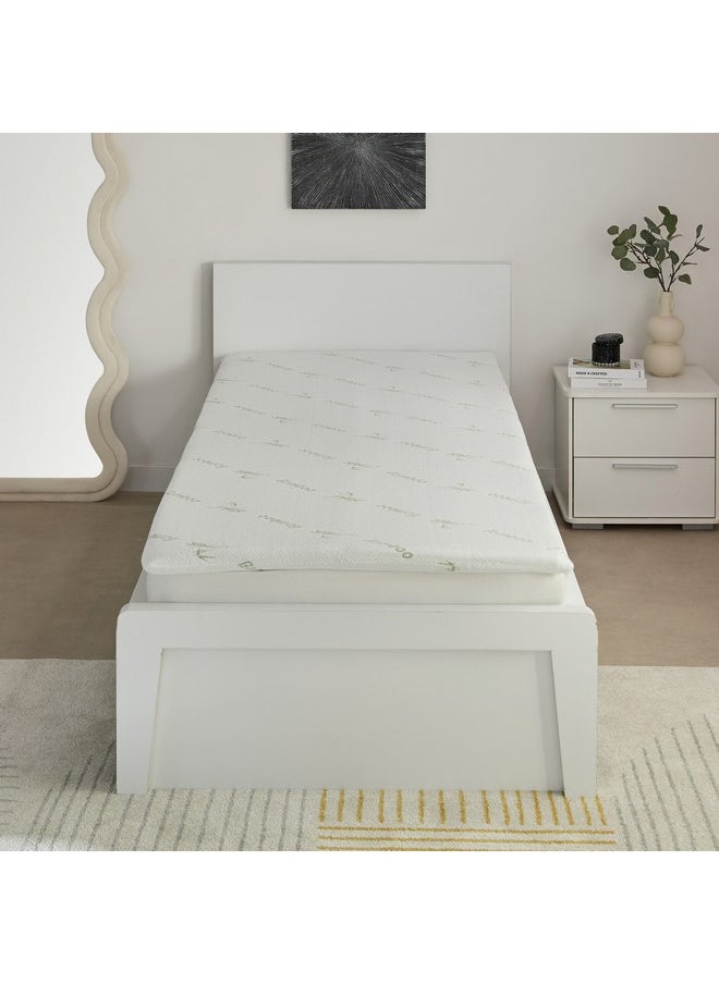 Home Box Relax Bamboo Memory Foam Single Mattress Topper 90 x 200 x 4 cm  - Image 2