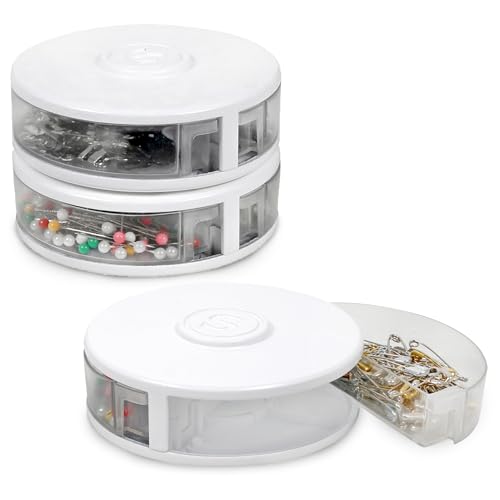 SINGER Small Notions Organizer Clear Plastic Organizer for Sewing Embroidery Craft Room Organization Stackable Storage Container for Art Supplies Office Craft Sewing Box Organizer Set of 3 - Image 1