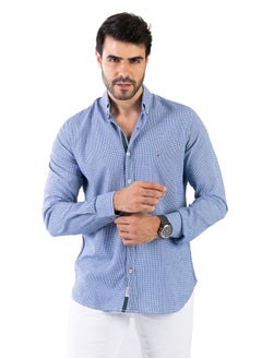 Men's Shirt - Made Of Cotton - Blue