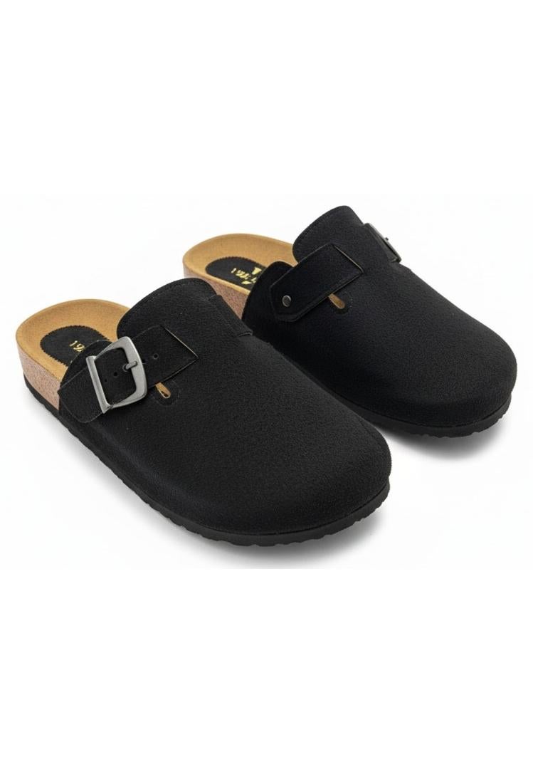 فيبراندا سليبر مريح مغلق من الأمام بإبزيم جانبي SF-72-اسود - Image 1