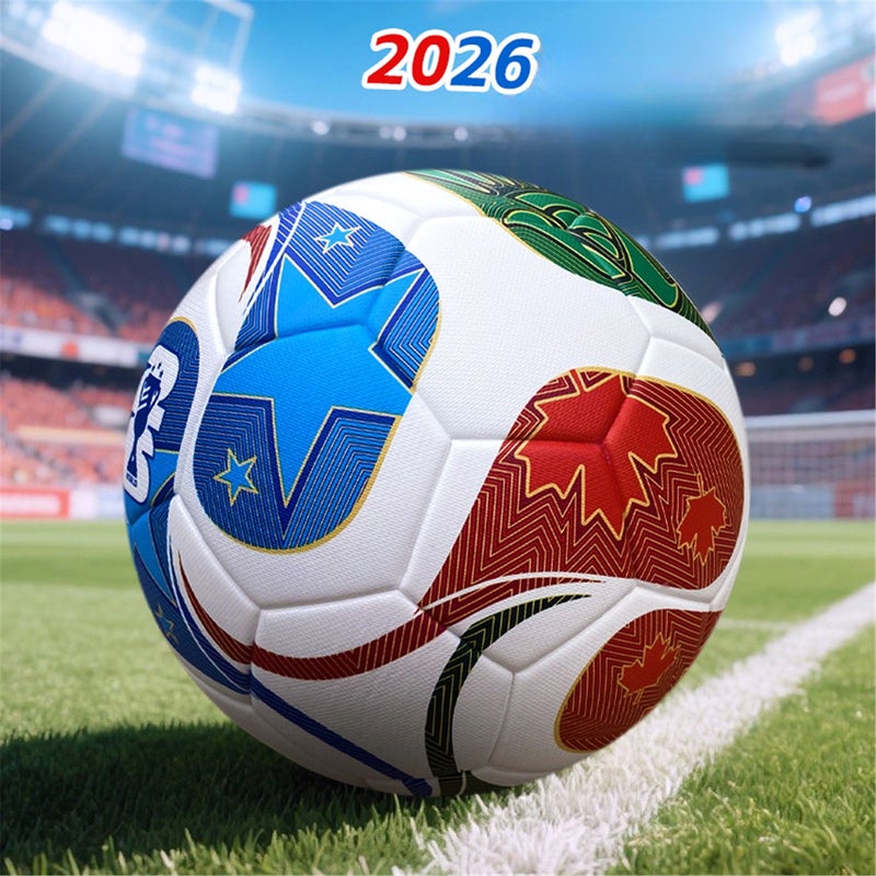 2026 World Cup Size 5 Standard PU Football – Professional Training and Match Ball – Durable and Non-Slip – Suitable for Schools, Clubs and Daily Practice - Image 2