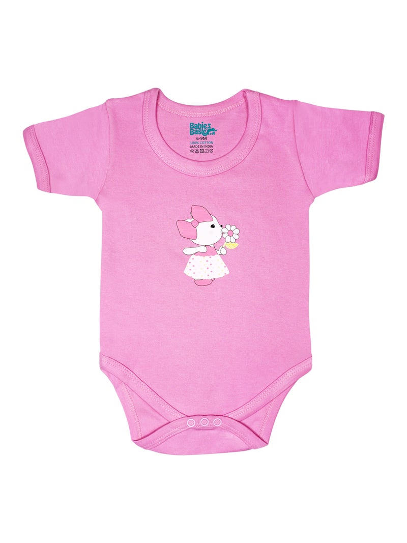 بابيز_بيسك بيبيز بيسك مجموعة هدايا مكونة من 5 قطع قطنية 100٪ للجنسين تشمل السالوبيت ، والرمبر ، والقفازات ، والقبعة ، والبيجامة/البذلة. - Image 3