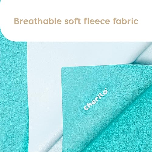 Cherilo Waterproof Reusable Baby Dry Sheet, Medium Size (70 X 100cm), Pack of 3, (Sea Green + Pista Green + Salmon Rose) - Image 2